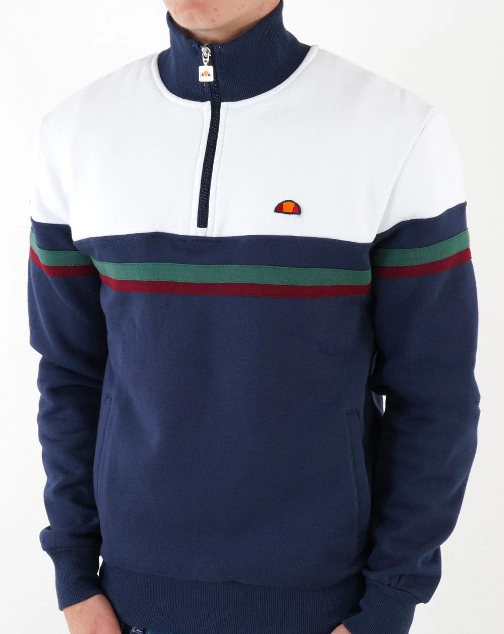 Ellesse Causa Zip Sweater Navy/White - Image 2