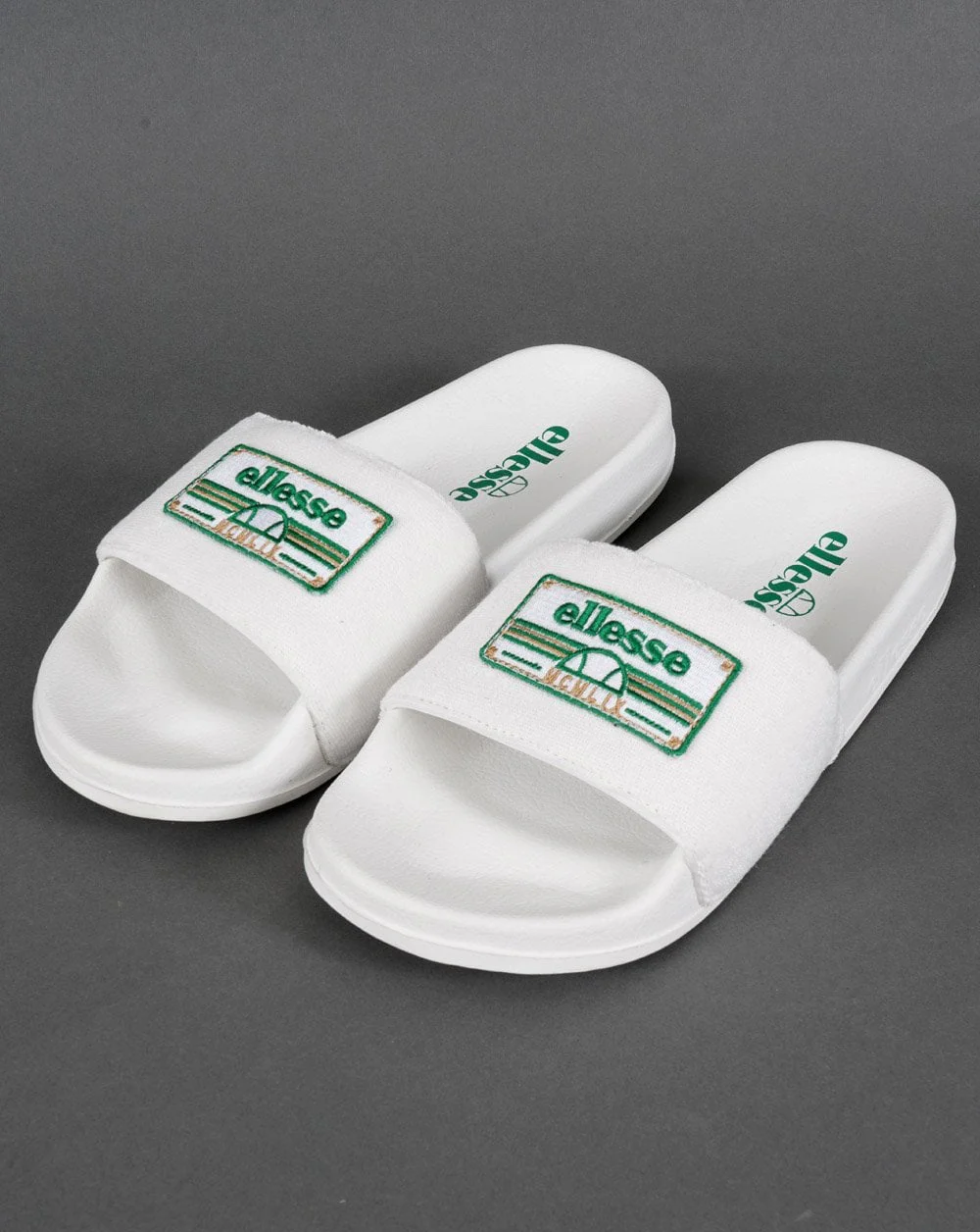 Ellesse Court Towelling Slide White/green - Image 3