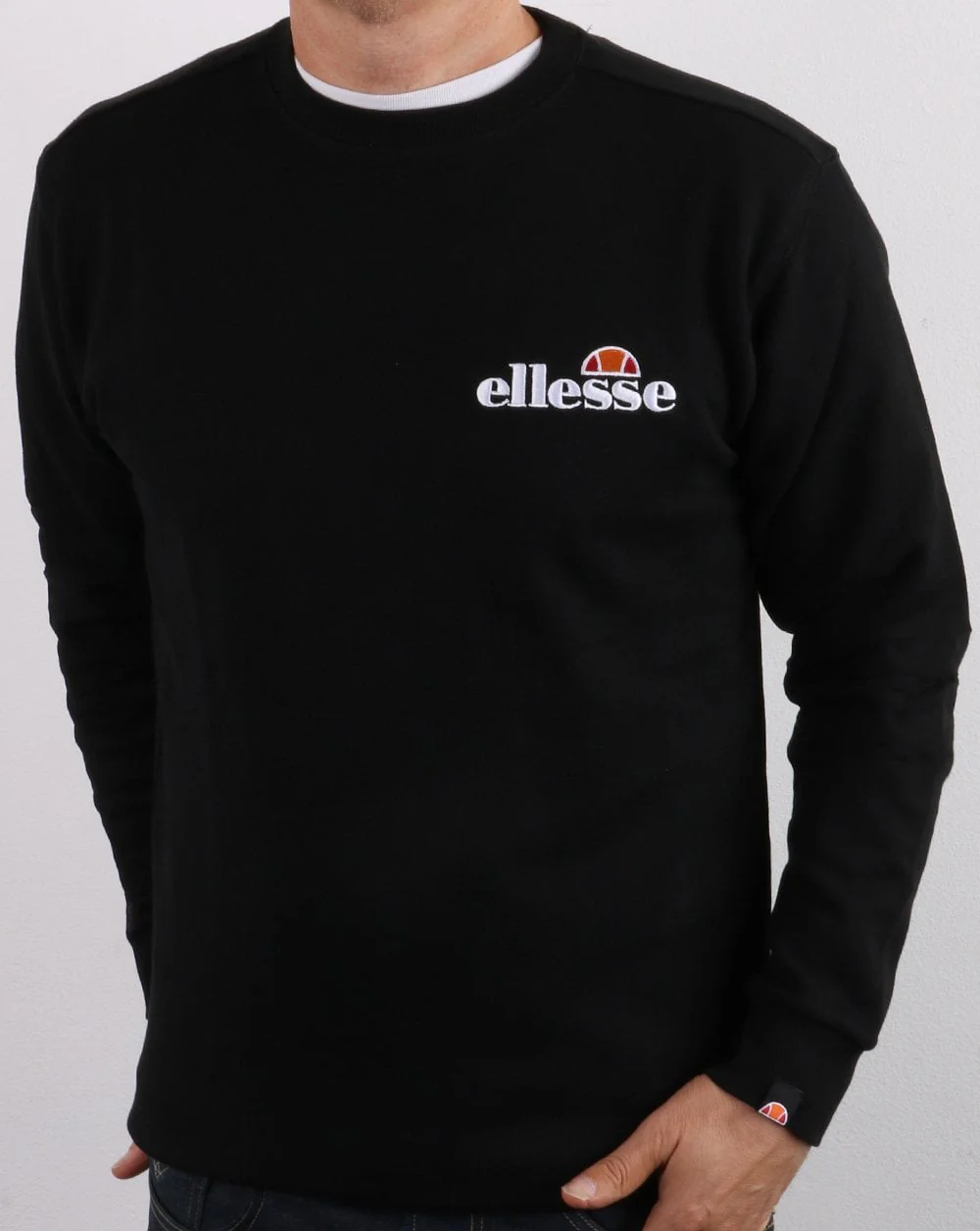 Ellesse Emb Logo Sweatshirt Black - Image 2
