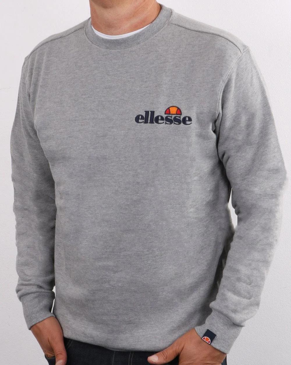 Ellesse Emb Logo Sweatshirt Grey Marl