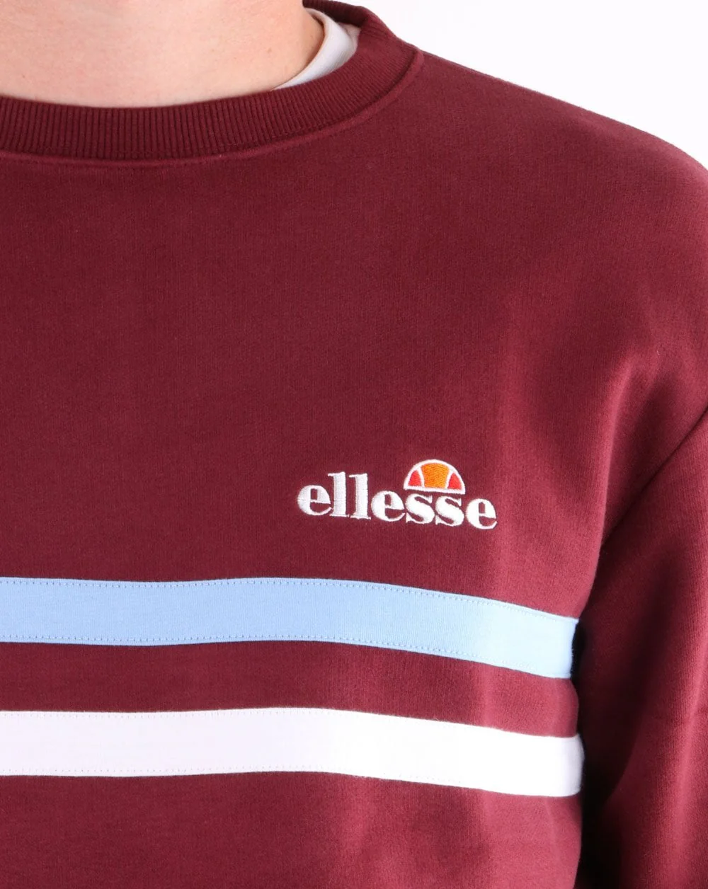 Ellesse Erminion Sweatshirt Burgundy/Sky/White - Image 4