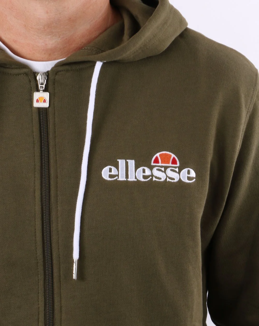 Ellesse Full Zip Hoody Khaki - Image 4