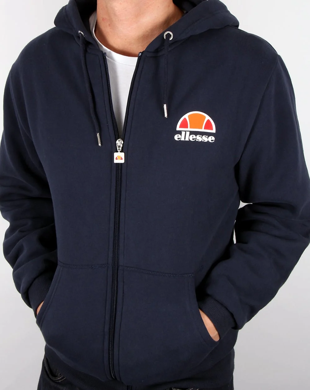 Ellesse Full Zip Up Hoody Navy - Image 3