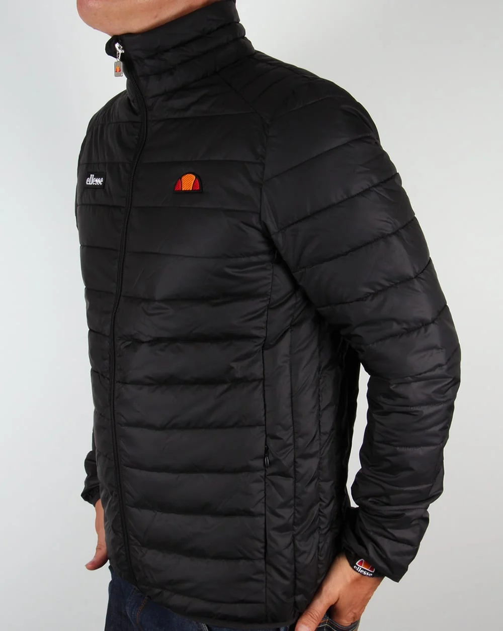 Ellesse Funnel Bubble Jacket Black - Image 3