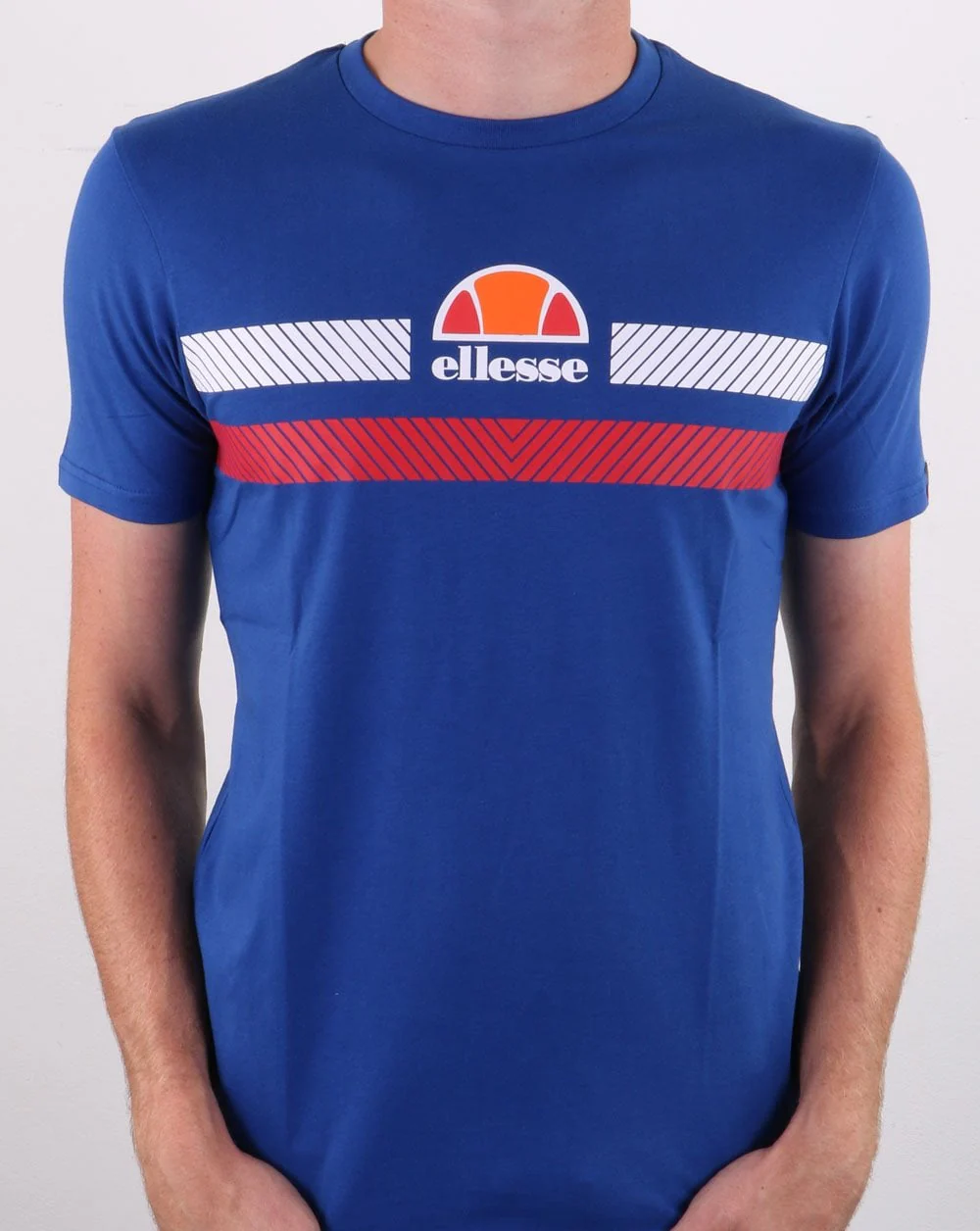 Ellesse Glisenta T Shirt Blue/White/Red - Image 4