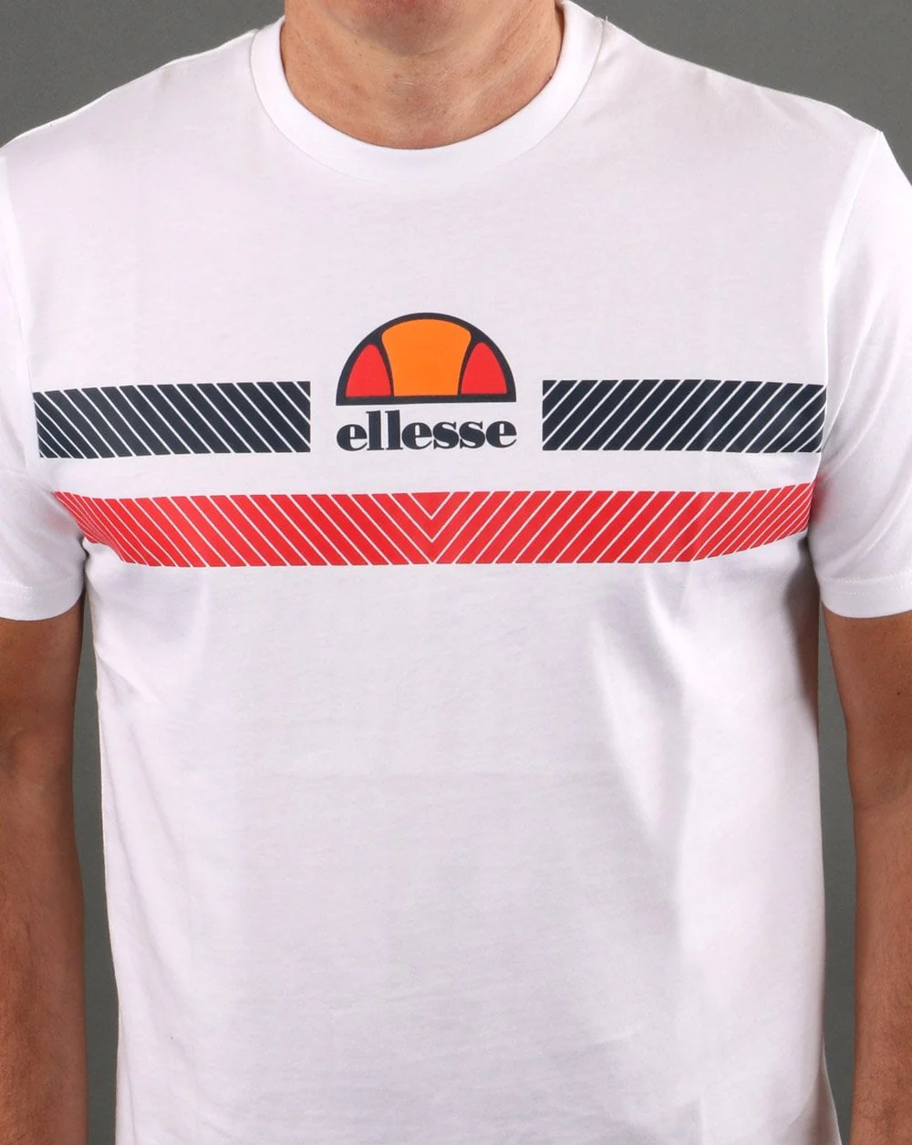 Ellesse Glisenta T Shirt White/Navy/Red - Image 2
