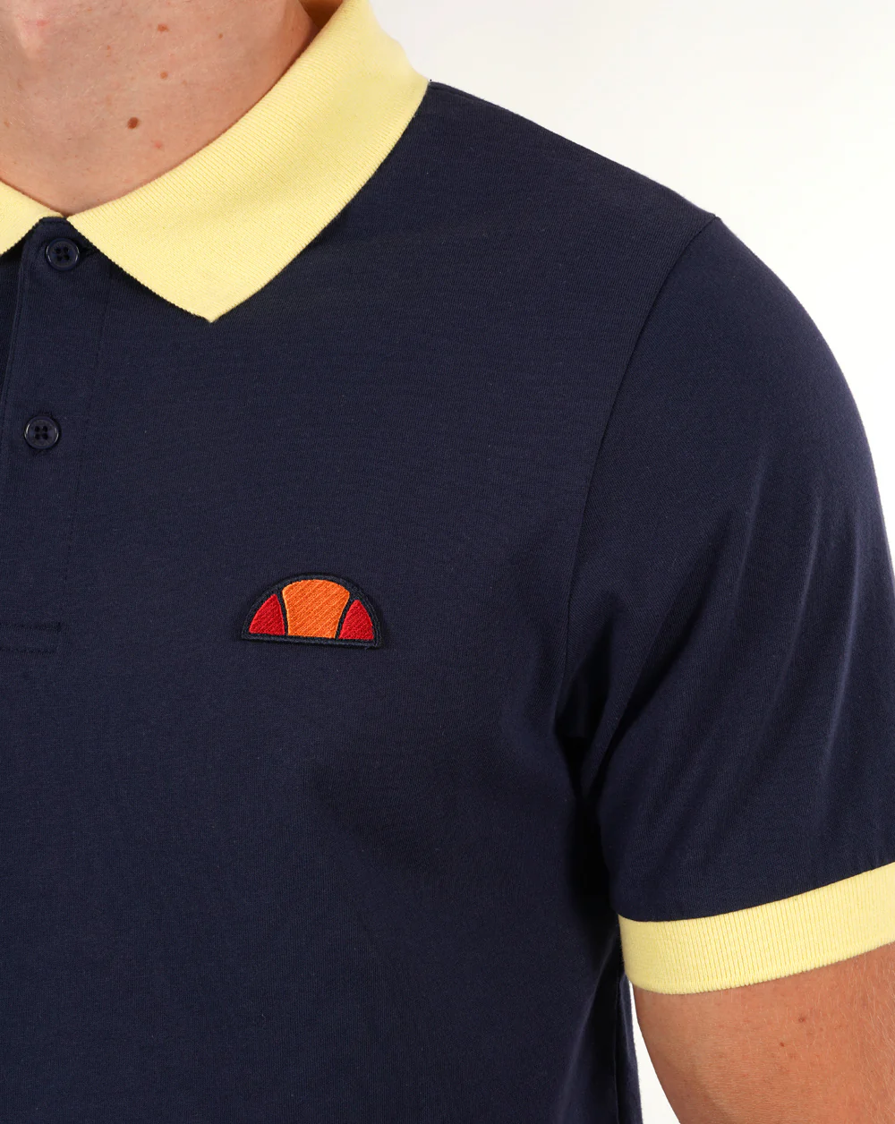 Ellesse Lessepsia Polo Shirt Navy / Yellow - Image 3