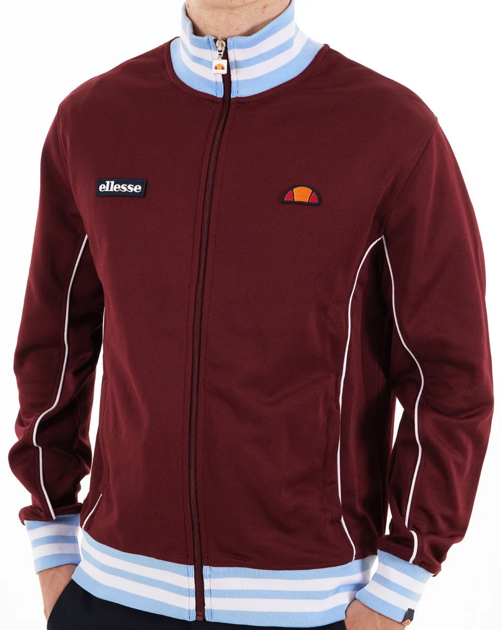 Ellesse Milan Track Top Claret Sky - Image 2
