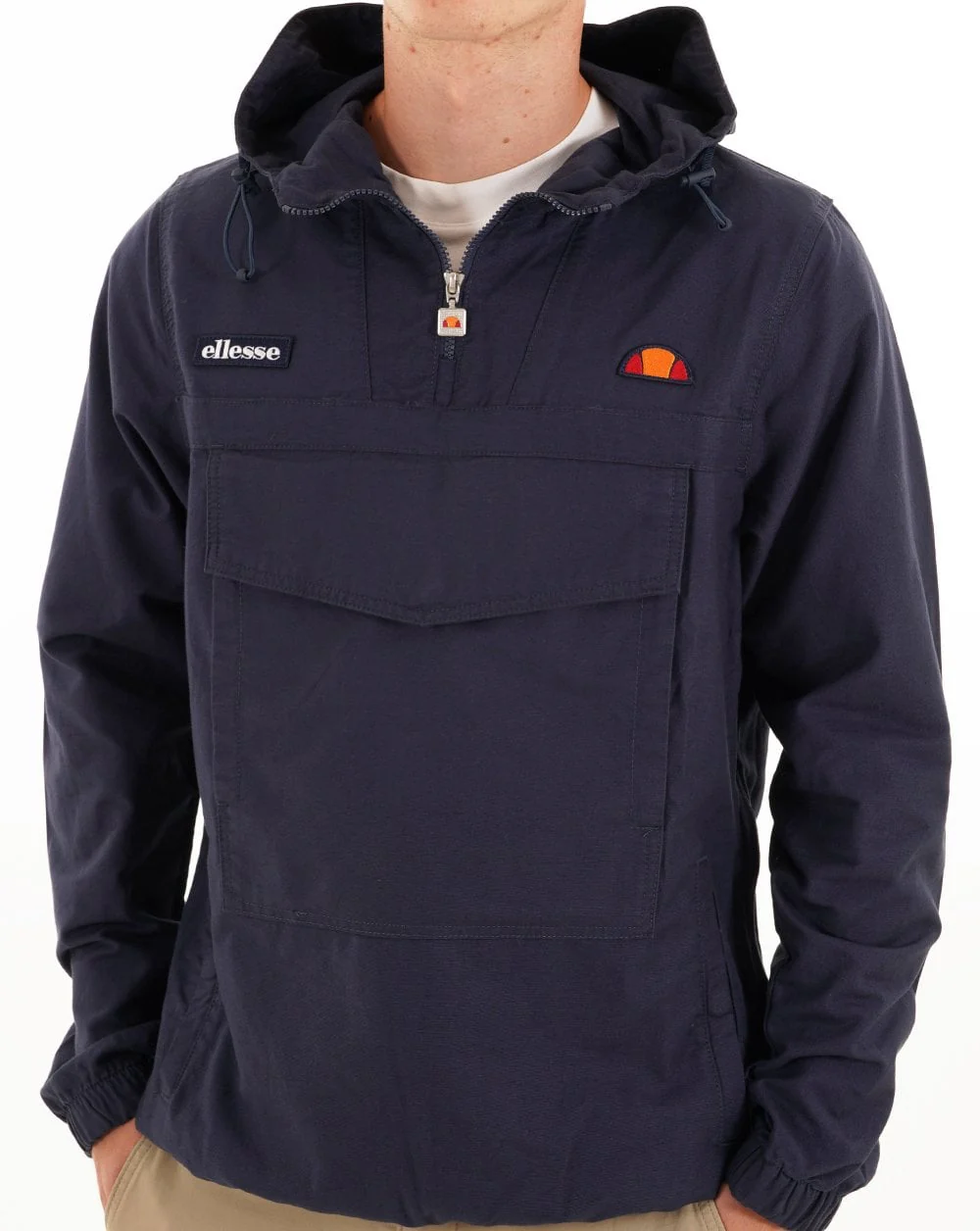 Ellesse Mont Canvas Overhead Jacket Navy - Image 3
