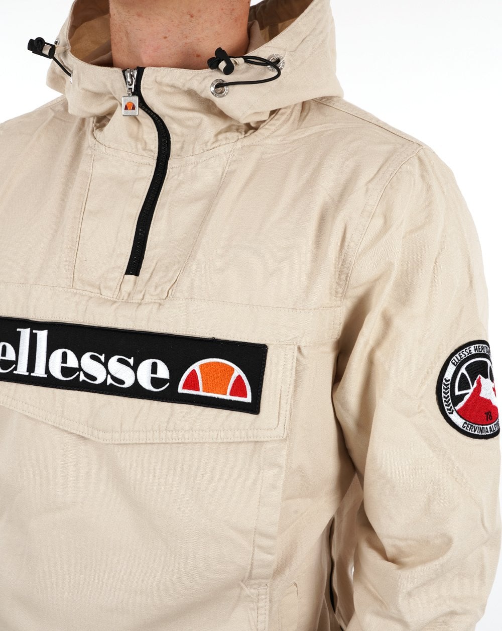 Ellesse Mont OH Canvas Jacket Off White - Image 3