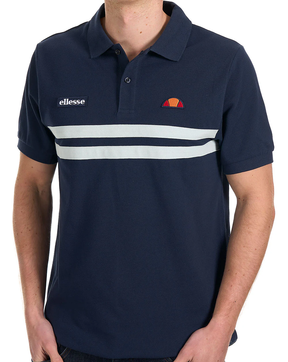 Ellesse Rimini Polo Shirt Navy / Light Blue - Image 4