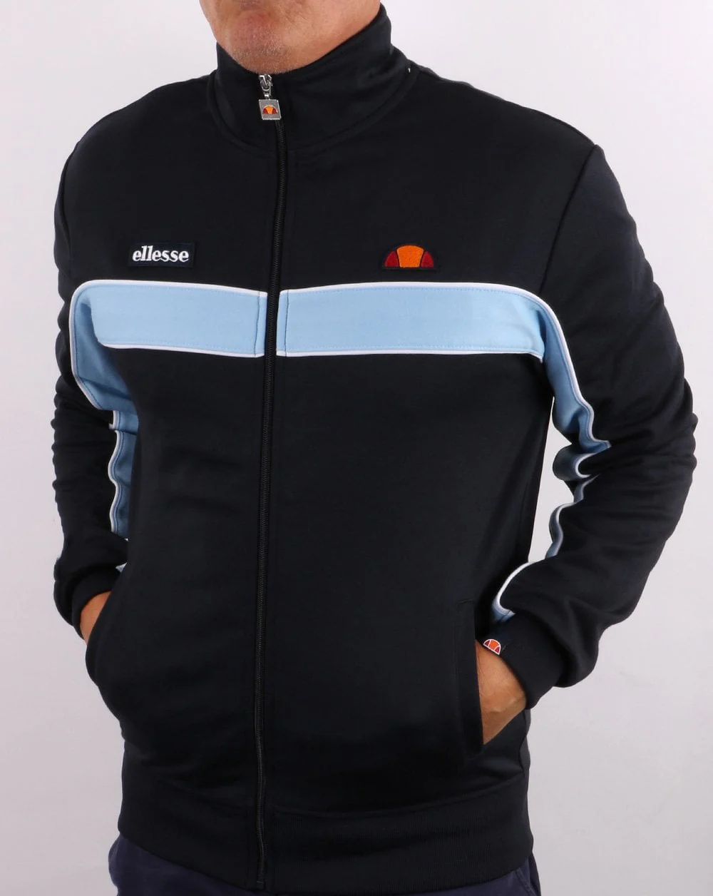 Ellesse Nel Track Top Navy/Light Blue - Image 2