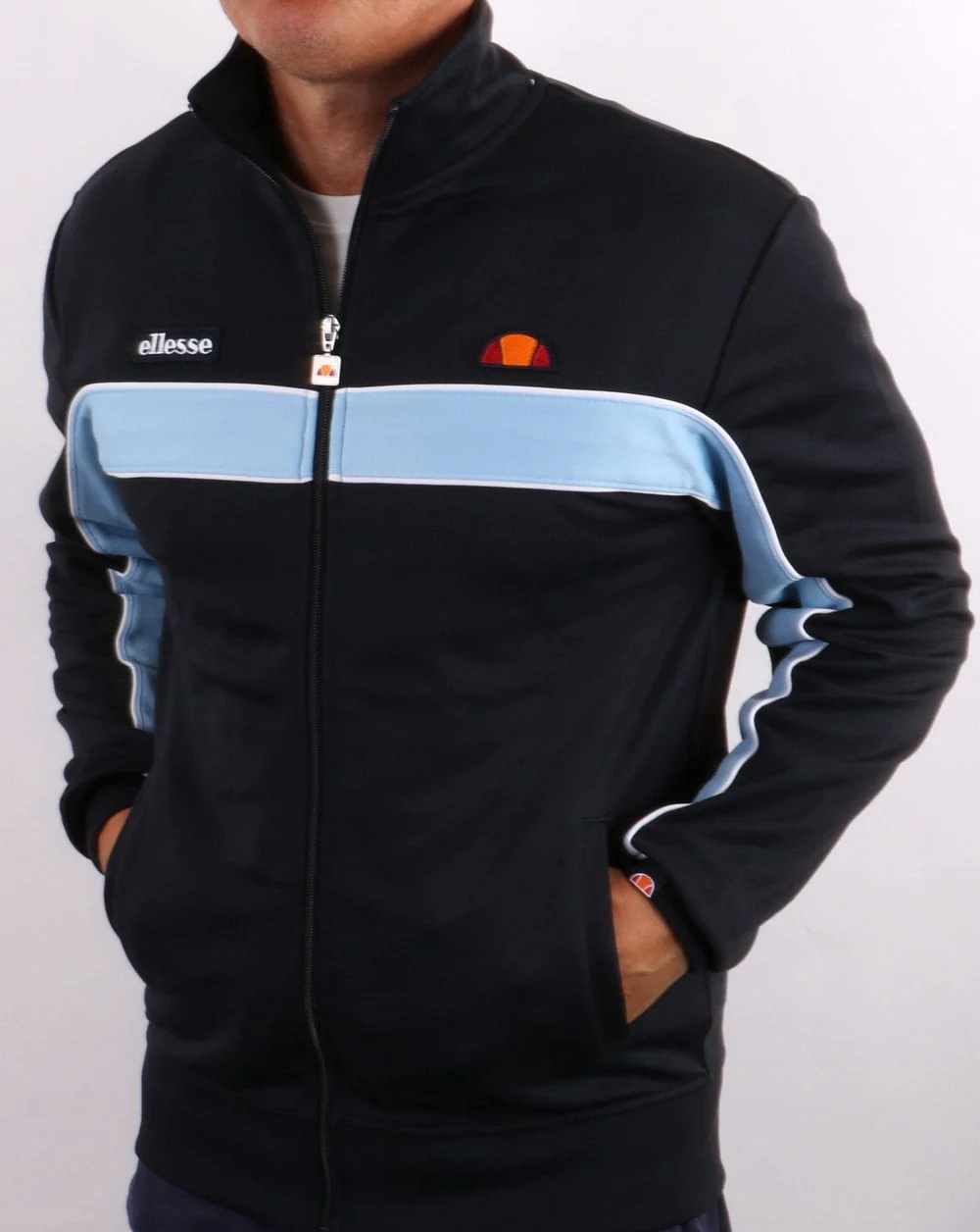 Ellesse Nel Track Top Navy/Light Blue - Image 3