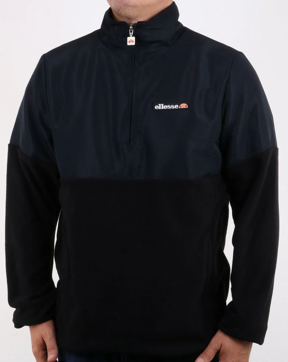 Ellesse Orte Quarter Zip twin fabric Black