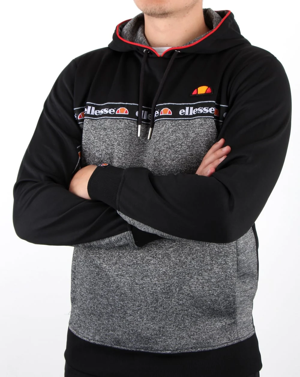 Ellesse Ottey Oh Hoody Black/charcoal Marl - Image 4