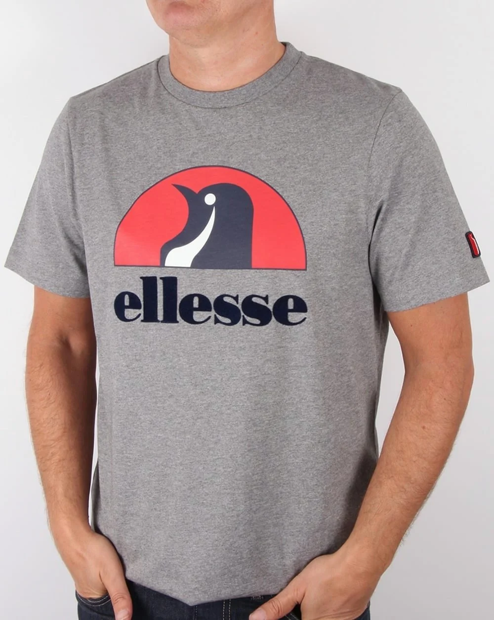 Ellesse Penguin Logo T-shirt Charcoal Marl