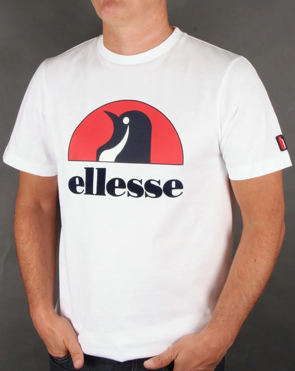 Ellesse Penguin Logo T-shirt White/red