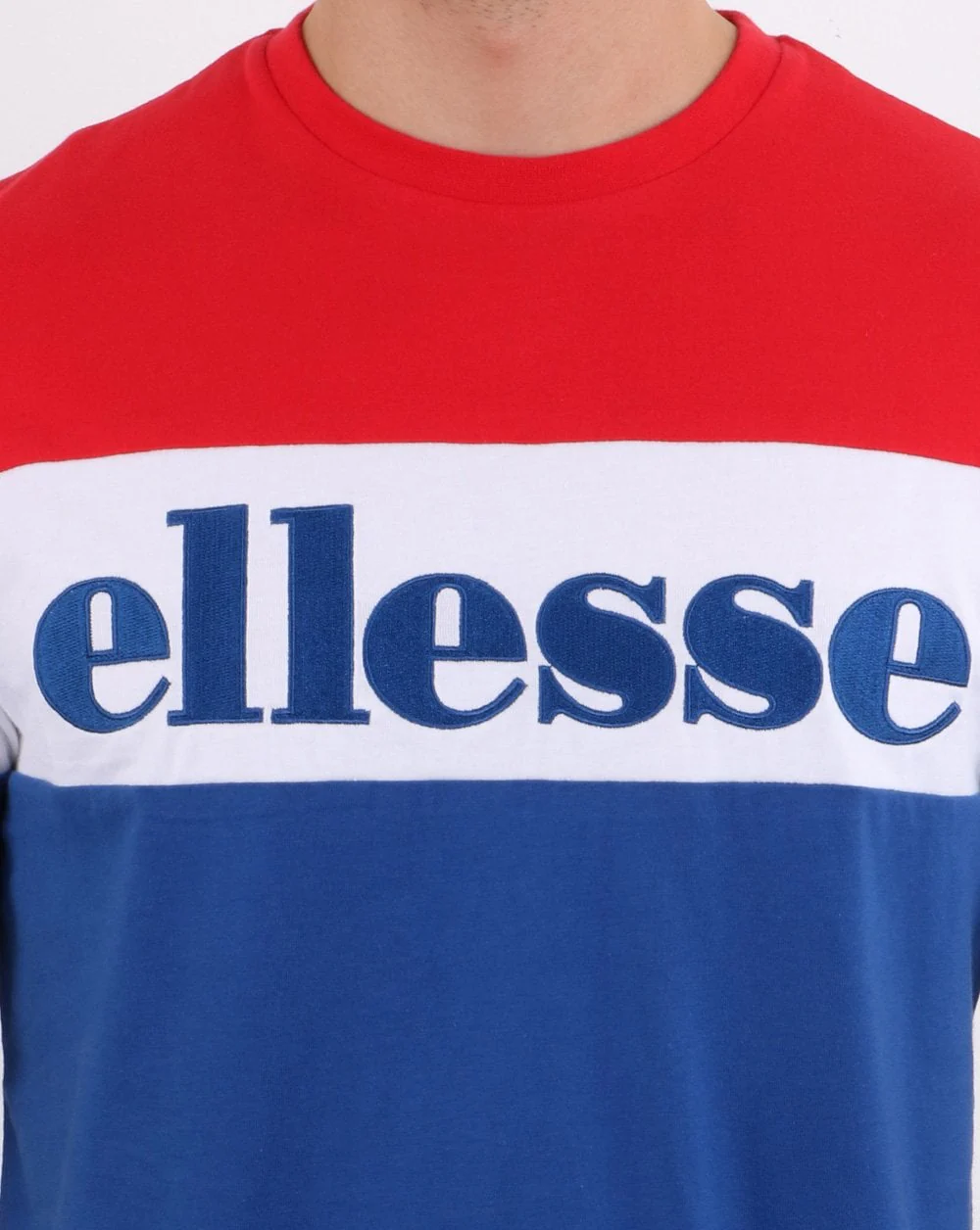 Ellesse Punto T Shirt Navy/White/Red - Image 2