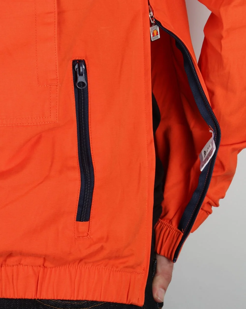 Ellesse QTR Zip Smock Jacket Orange - Image 3