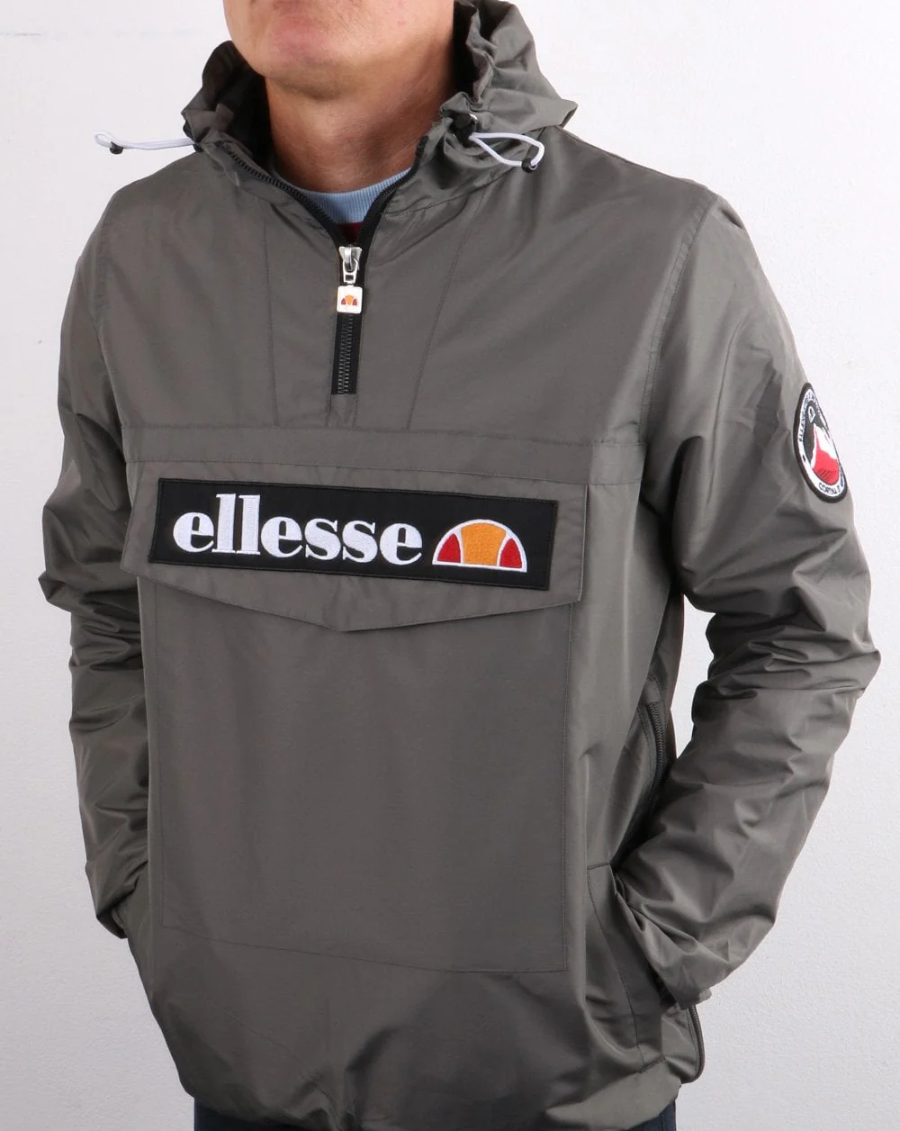 Ellesse Quarter Zip Jacket Dark Grey - Image 3