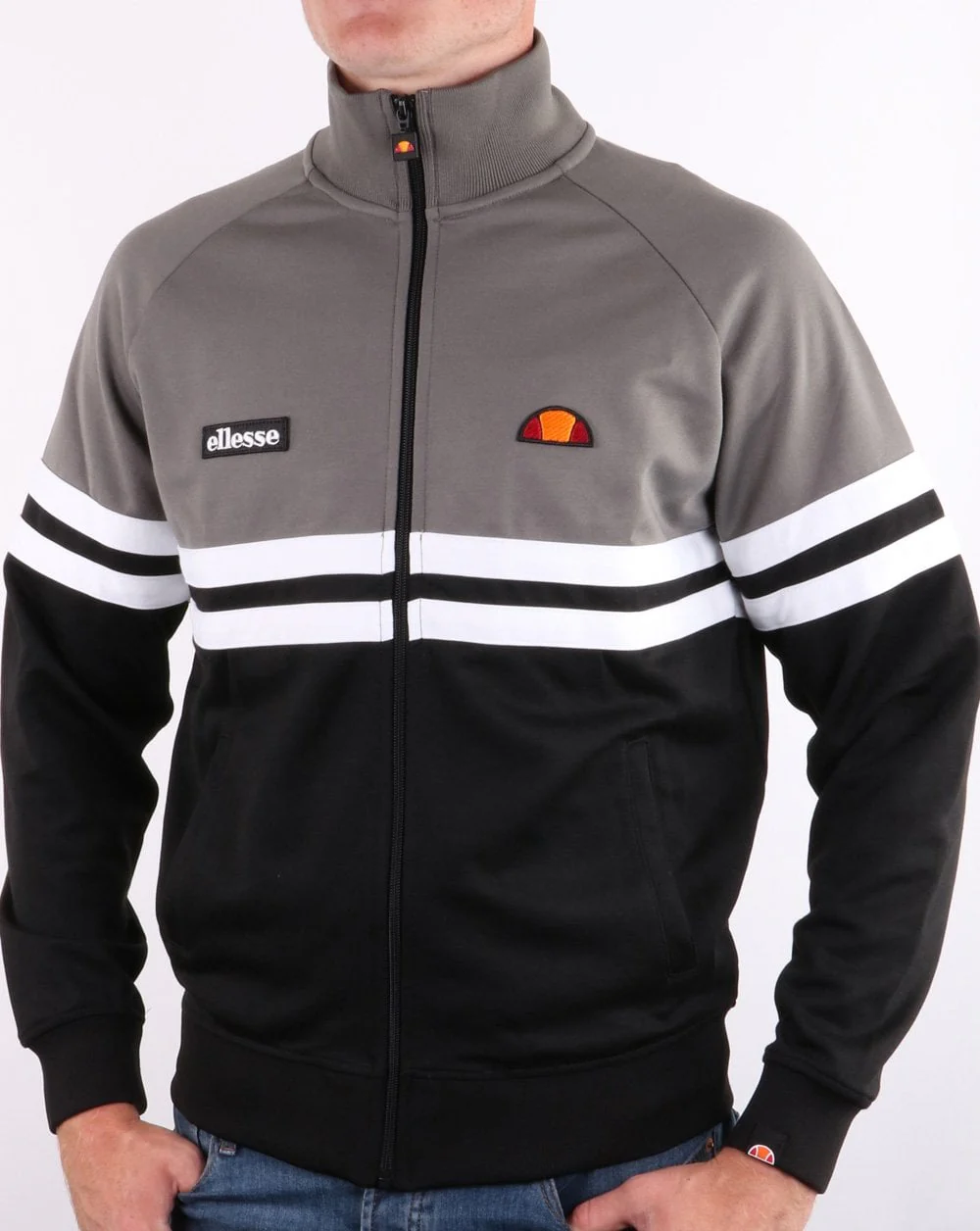 Ellesse Rimini Track Top Grey/black/white - Image 2