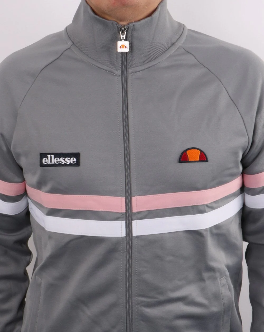 Ellesse Rimini Track Top Grey/Pink - Image 4