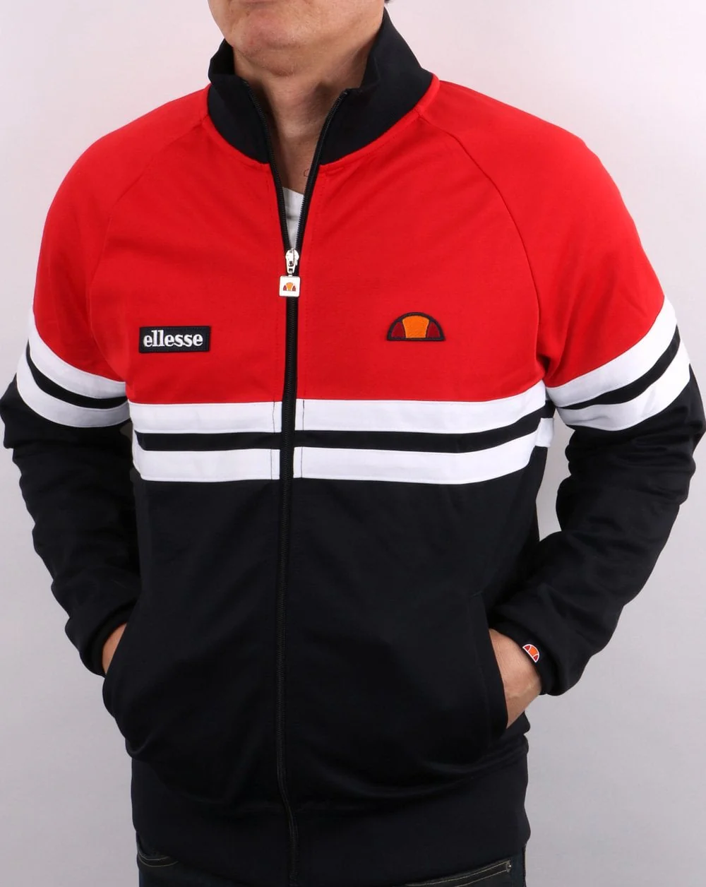 Ellesse Rimini Track Top Navy/Red - Image 5