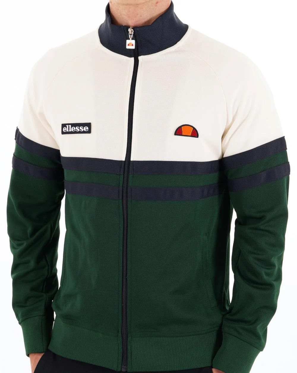 Ellesse Rimini Track Top Off White Green - Image 2