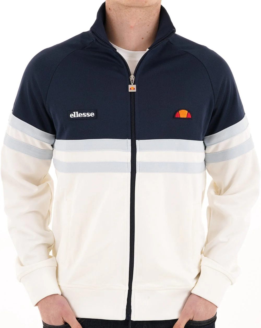 Ellesse Rimini Track Top Off White/Navy - Image 4