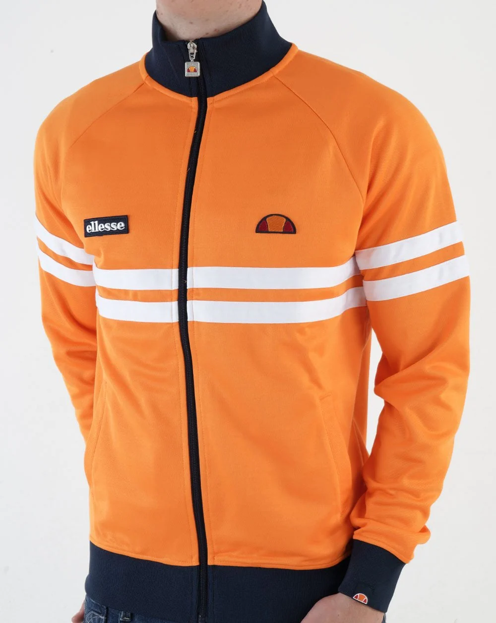 Ellesse Rimini Track Top Orange/Navy - Image 2