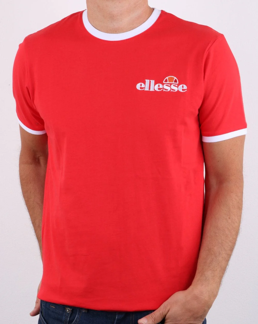 Ellesse Ringer T Shirt Red - Image 2