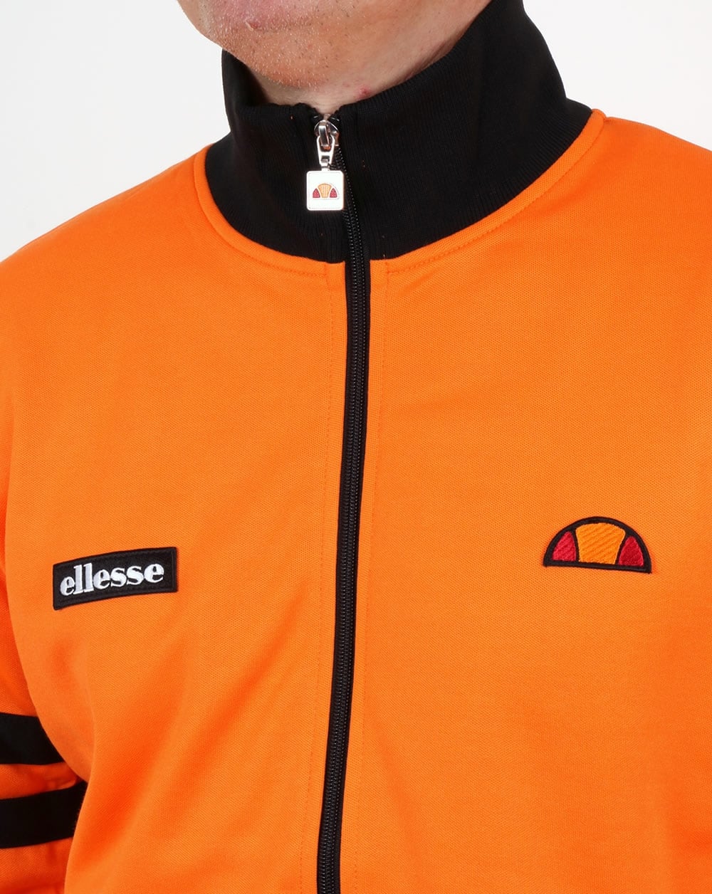 Ellesse Roma Track Top Orange/Black - Image 2