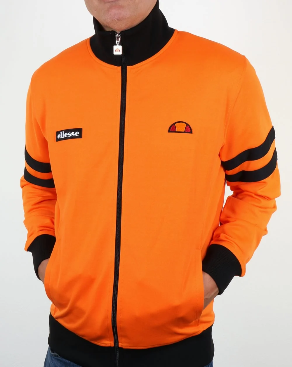 Ellesse Roma Track Top Orange/Black - Image 4