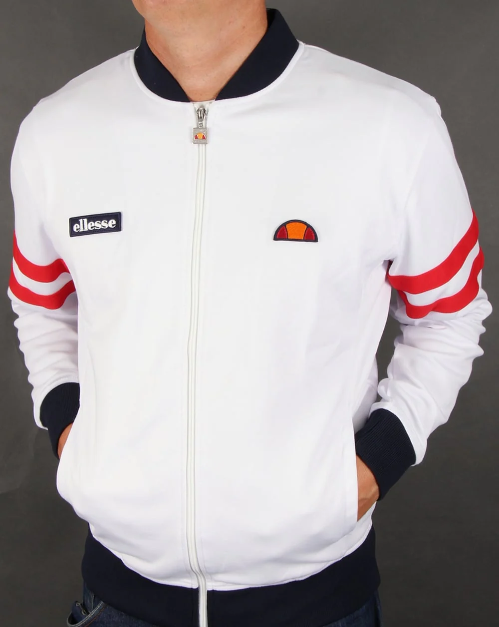 Ellesse Roma Track Top White - Image 4