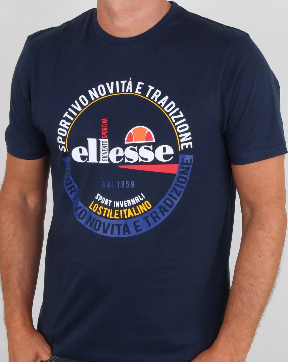 Ellesse Rombio T Shirt Navy - Image 3