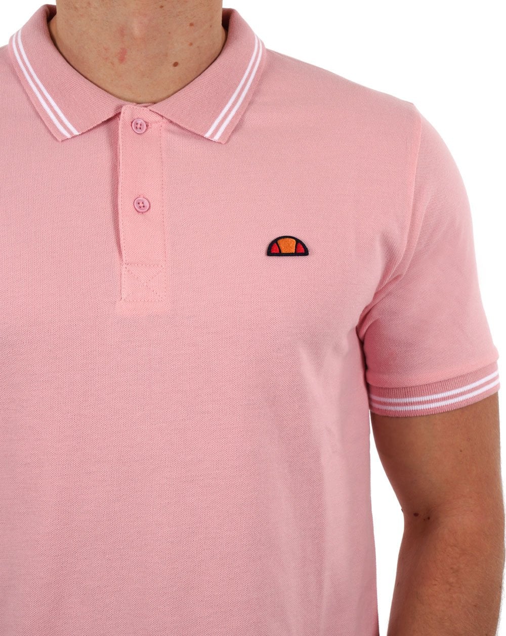 Ellesse Rookie Polo Shirt Light Pink/White - Image 2