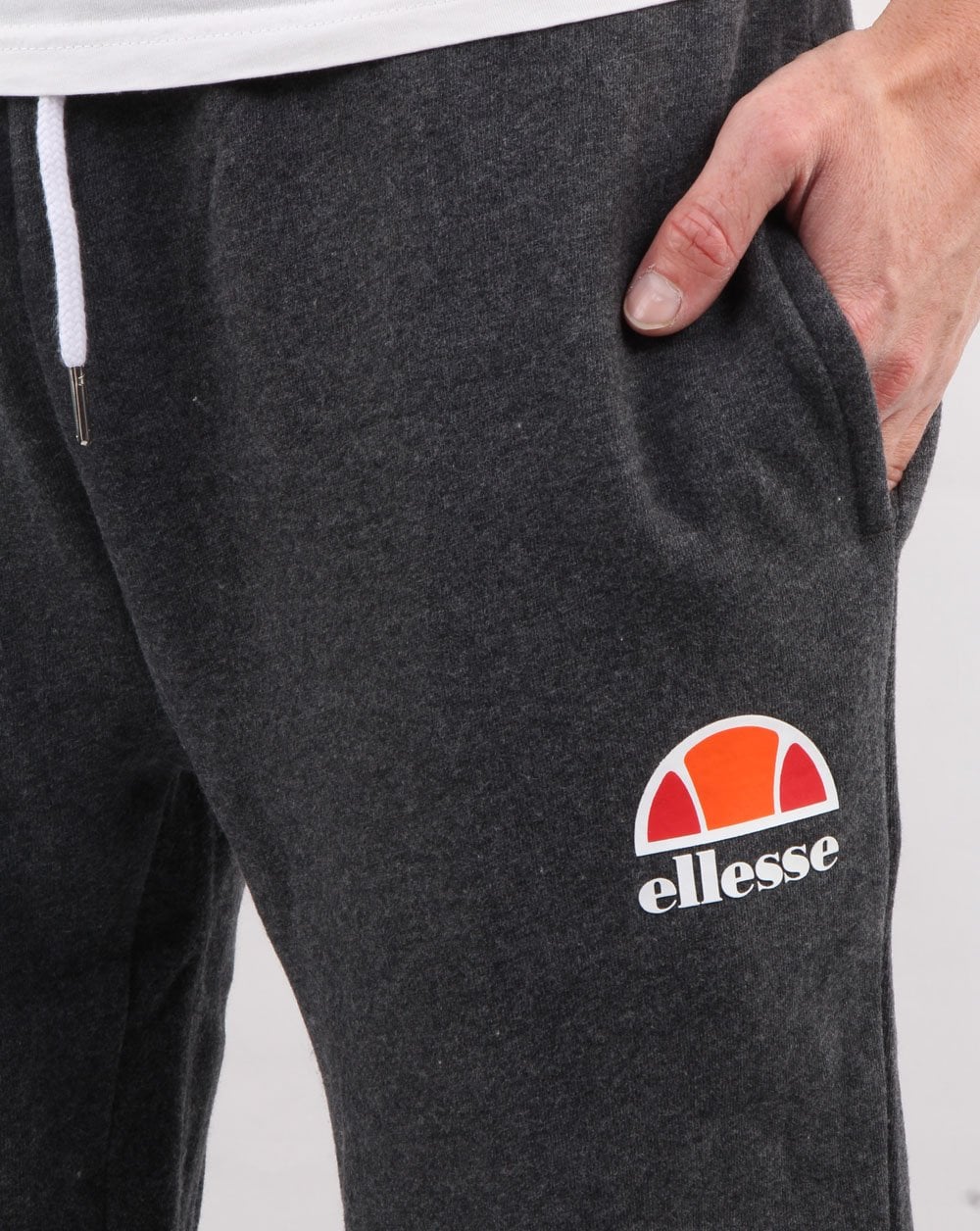 Ellesse Slim Fit Track Bottoms Dark Grey - Image 2