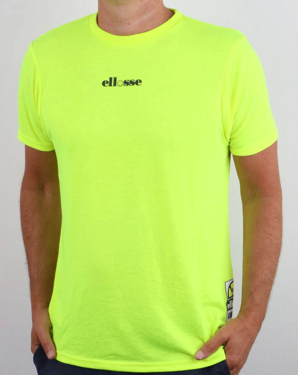 Ellesse Smiley T Shirt Neon Yellow - Image 5