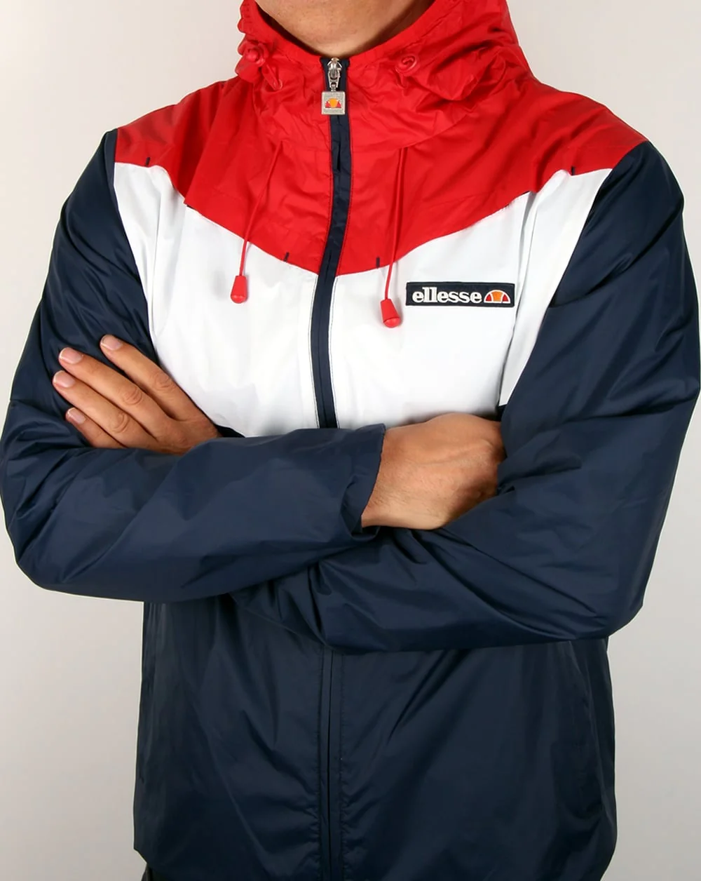 Ellesse Split Colours Windrunner Navy/red
