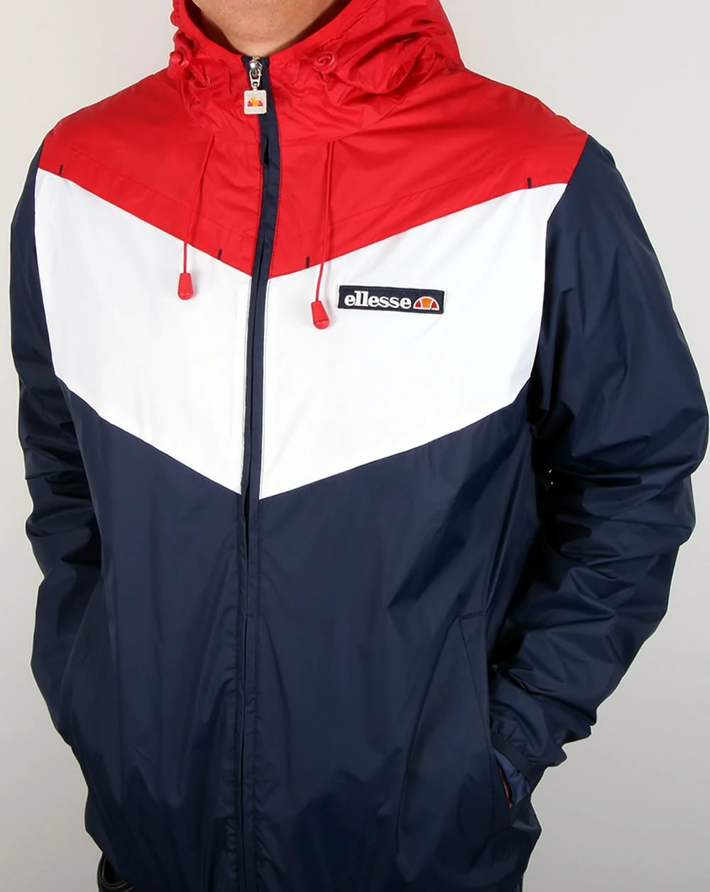 Ellesse Split Colours Windrunner Navy/red - Image 4