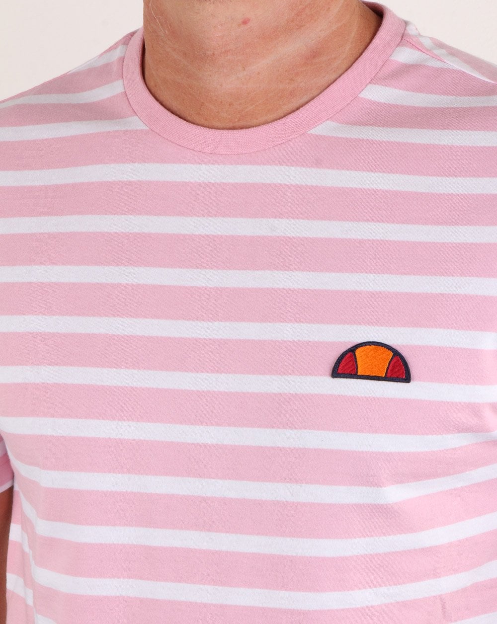 Ellesse Stripe T Shirt Light Pink - Image 2