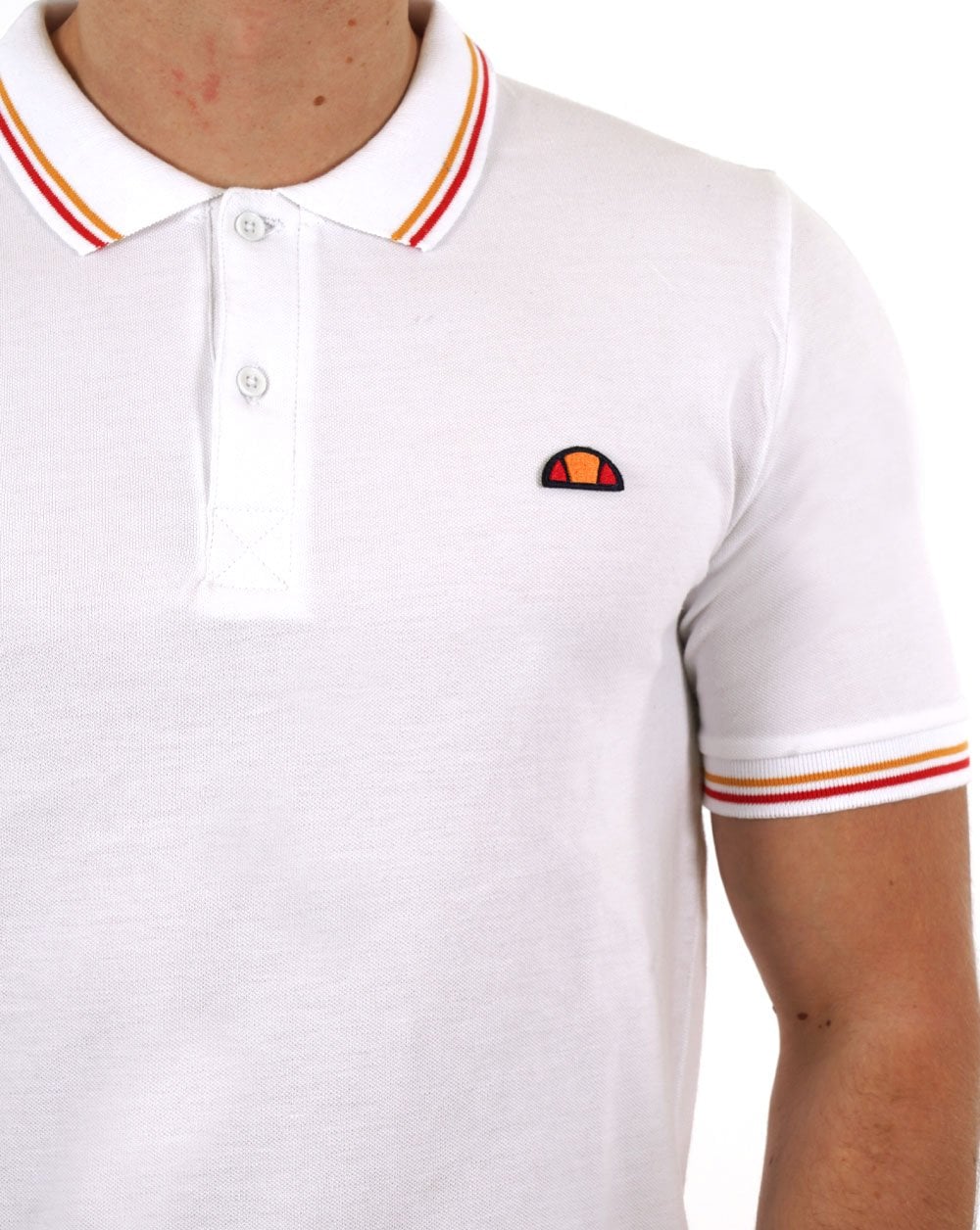 Ellesse Tipped Polo Shirt White - Image 2