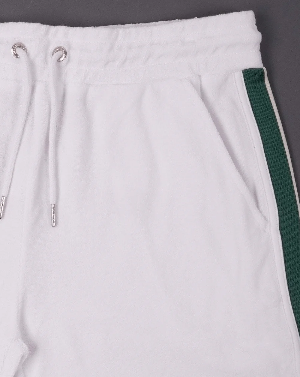 Ellesse Towelling Shorts White/Green - Image 3