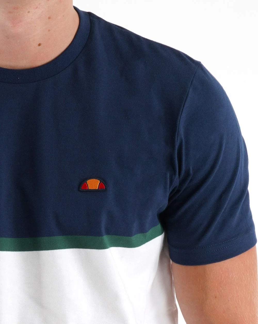 Ellesse Trenka T Shirt Navy/White/Burgundy - Image 2