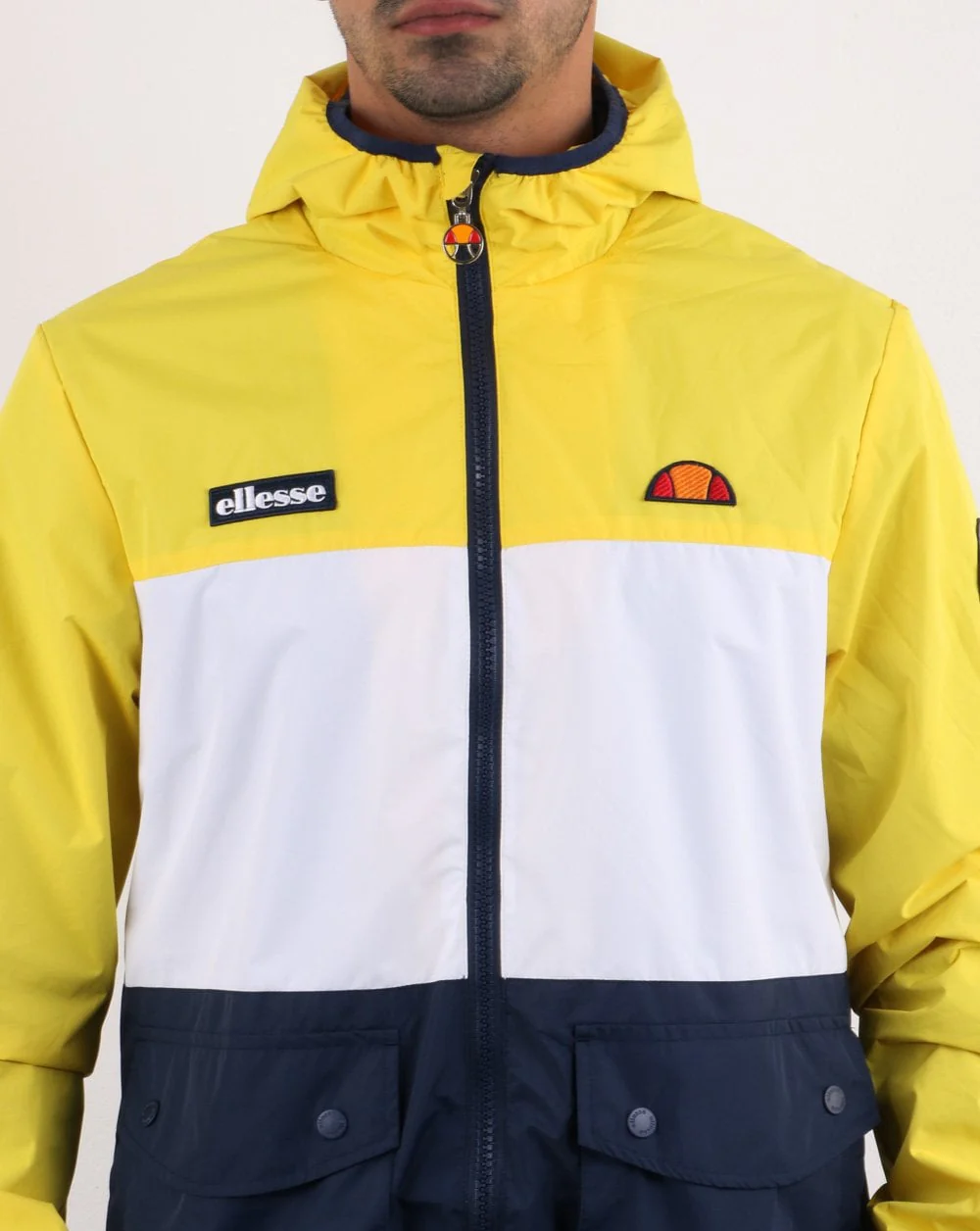 Ellesse Triple Jacket Yellow White Navy - Image 5