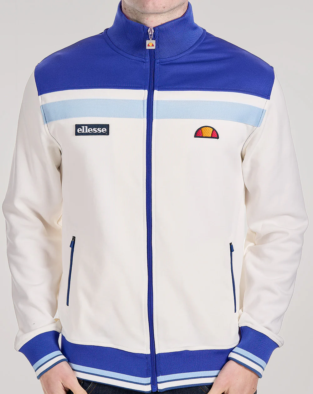 Ellesse Vignola Track Top Off White/Blue - Image 3