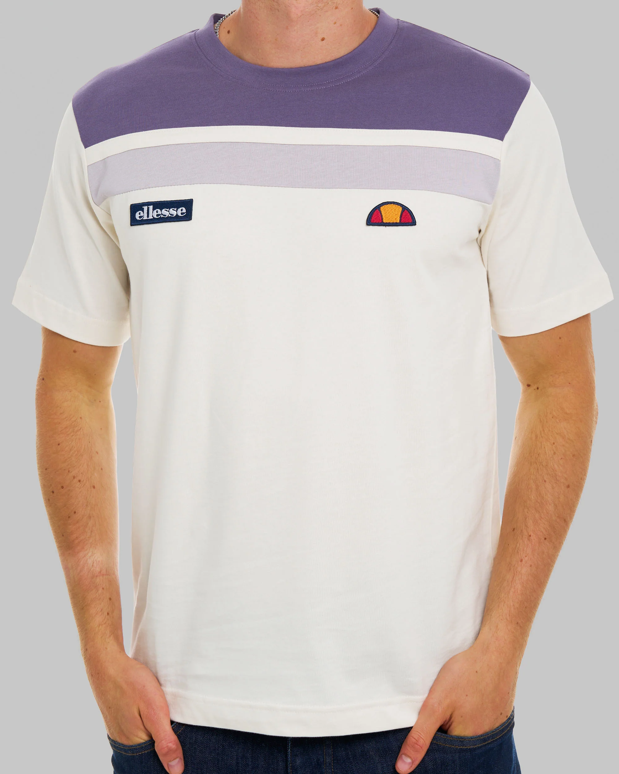 Ellesse Vignola T-Shirt Off White/Lilac - Image 2