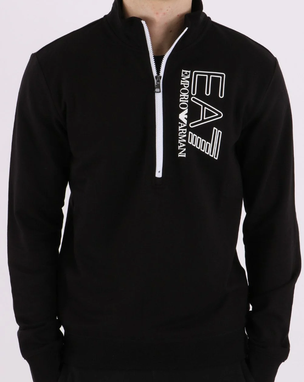 Emporio Armani EA7 1/2 Sweatshirt Black - Image 3