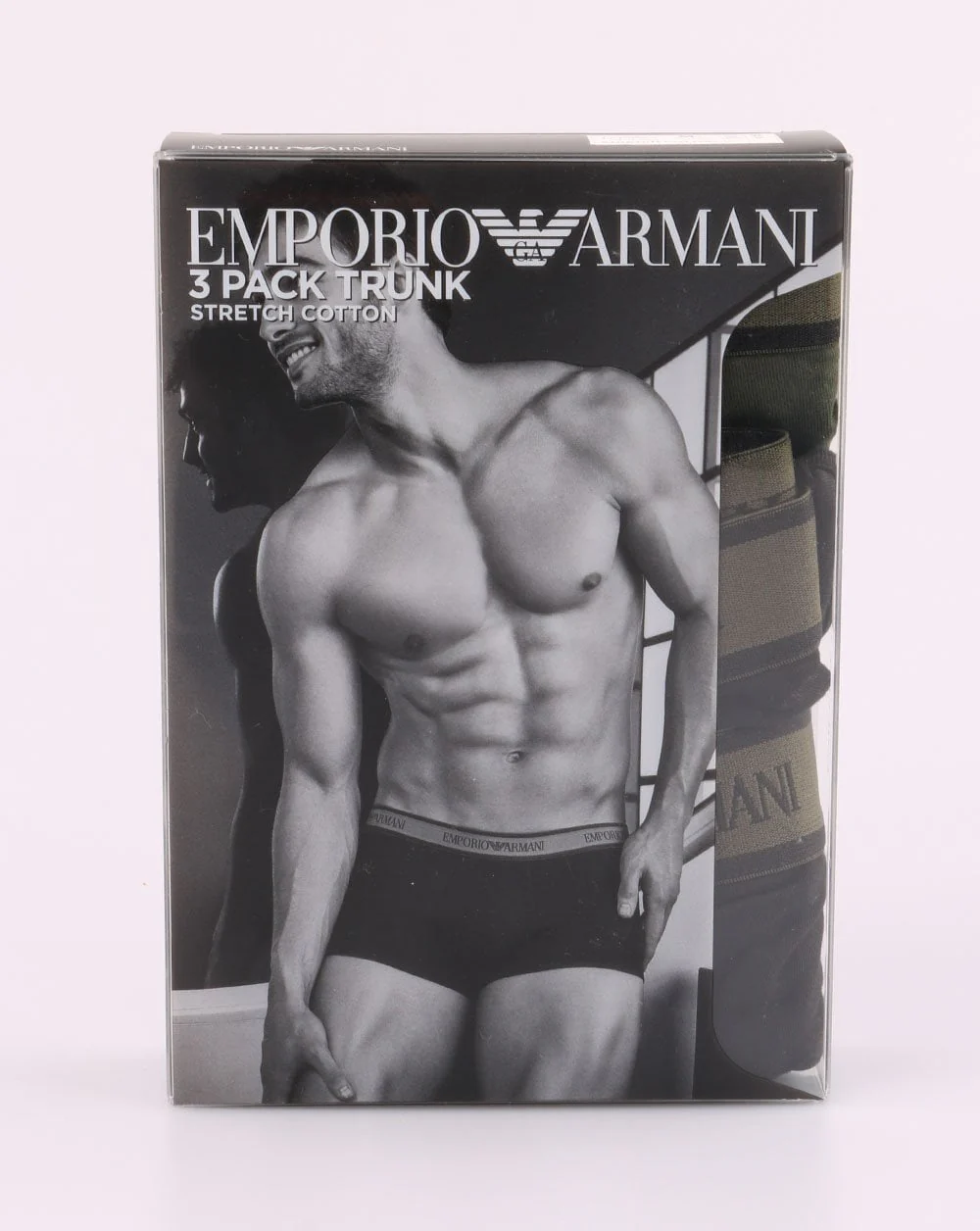 Emporio Armani EA7 3 Pack Boxer Shorts Black/Military - Image 2