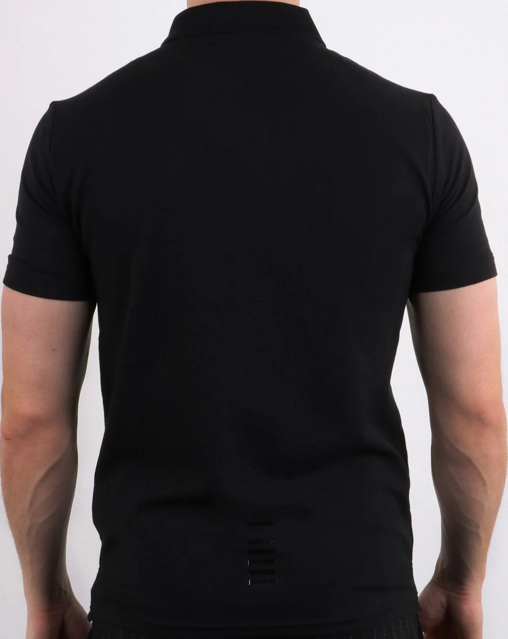 Emporio Armani EA7 Core Logo Pique Polo Shirt Black - Image 5